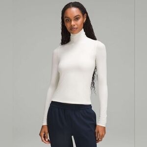 Lululemon Wundermost Ultra-Soft Nulu Long-Sleeve Turtleneck in Bone